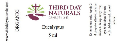 Eucalyptus Globulus - Organic Essential Oil (5ml & 15ml)