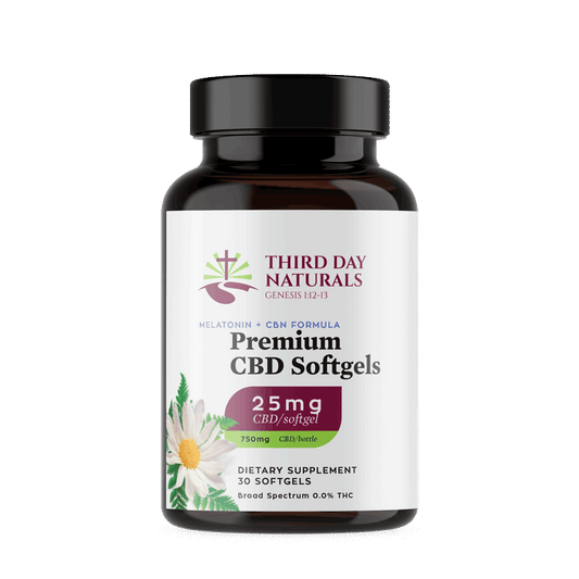 Broad Spectrum CBD Softgels with Melatonin & CBN for Sleep