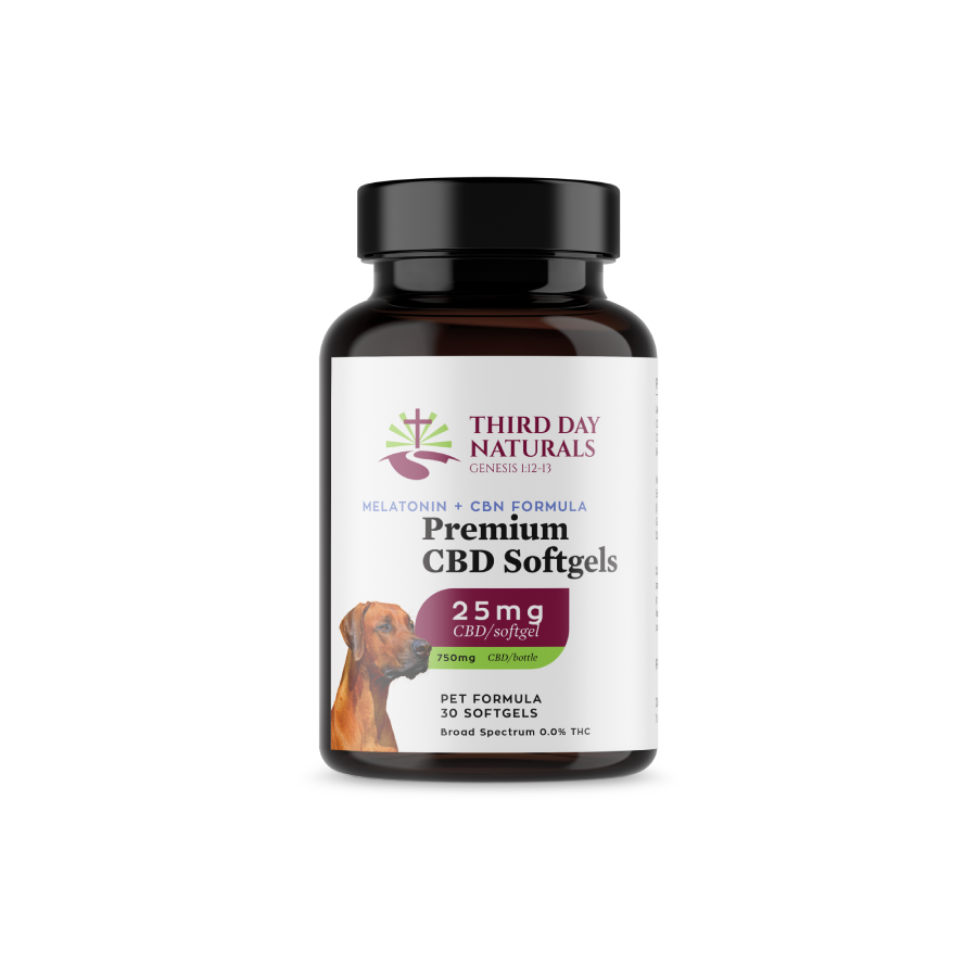 Pet Broad Spectrum CBD Softgels with Melatonin & CBN for Sleep