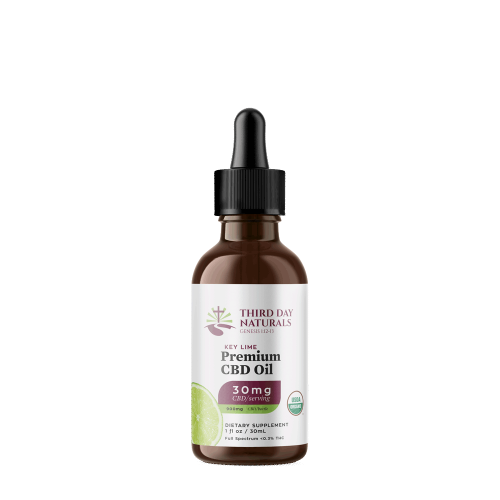 Key Lime: Organic Full Spectrum CBD Tincture with THC