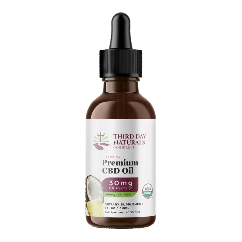 Tropical Sunrise: Organic Full Spectrum CBD Tincture with THC