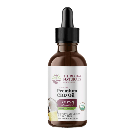 Tropical Sunrise: Organic Full Spectrum CBD Tincture with THC