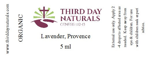 Lavender Provence - Organic Essential Oil (5ml & 15ml)