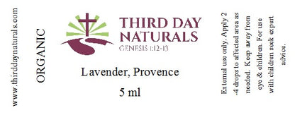 Lavender Provence - Organic Essential Oil (5ml & 15ml)